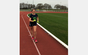 Stéphanie prépare son épreuve pour les interclubs.